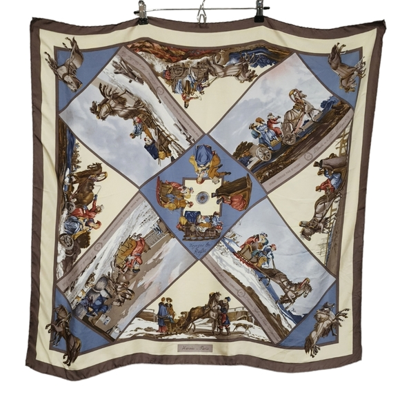 Hermes Accessories - Hermès Silk Scarf A Walk Voyages en Russie Russia Loic Dubigeon